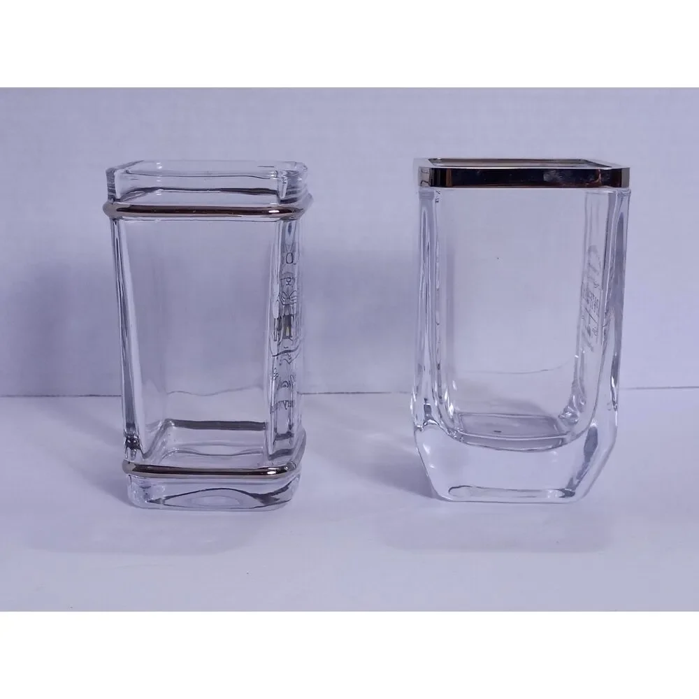 Bella Lux Apothecary Collection Vtg Apothecary Label Vanity Tumbler Brush holder